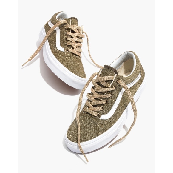 Vans Shoes - Madewell Vans Glitter Old Skool Lace-Up Sneakers